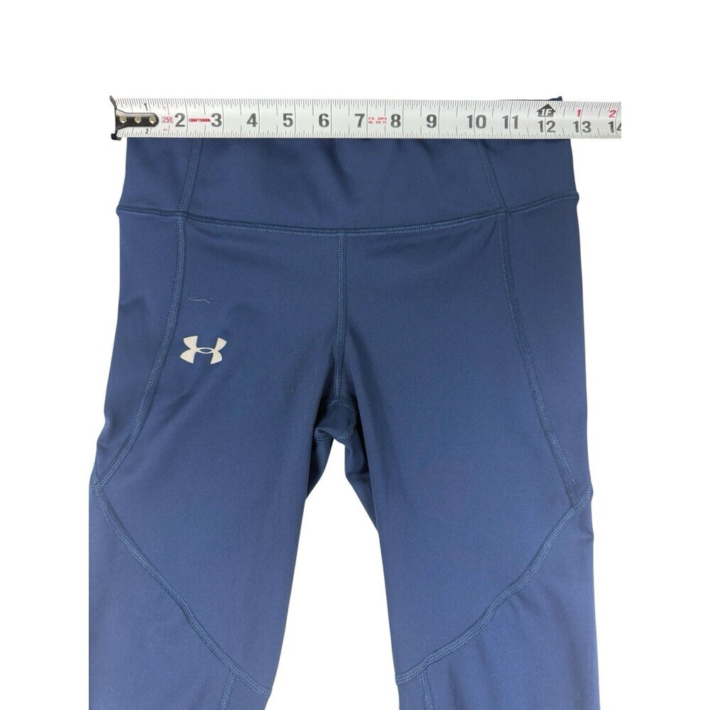 Under Armour HeatGear Compression Leggings Navy High Rise SpeedPocket Women’s S - Picture 8 of 9